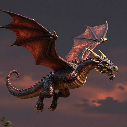 Realistic Pixel Art Fantasy Dragon