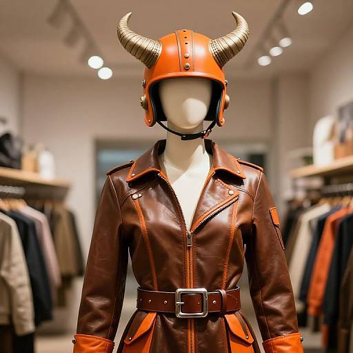 Stylized Mannequin with Horned Helmet