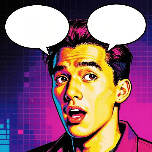 Modern Pop Art Cyberpunk Portrait