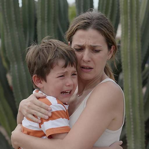 A Caring Embrace Amidst Cacti