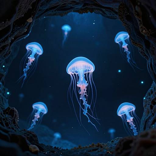 Swarm-Intelligent Bioluminescent Jellyfish