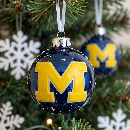 University of Michigan Christmas Ornaments
