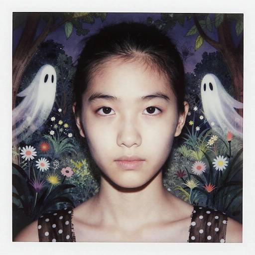 Whimsical Twilight Garden Portrait