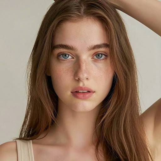 Captivating Close-Up of a Young Woman