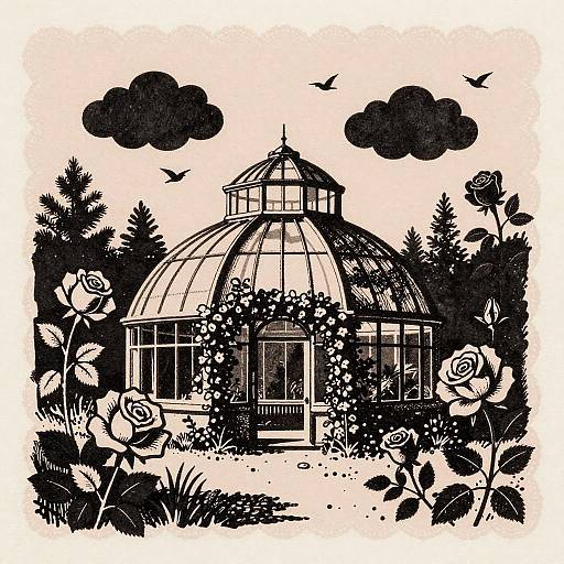 Victorian Botanical Lithograph Illustration