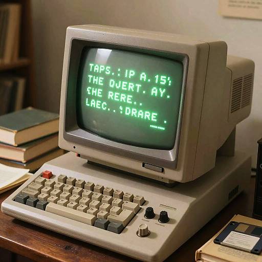 Vintage AI Interface on Retro Terminal