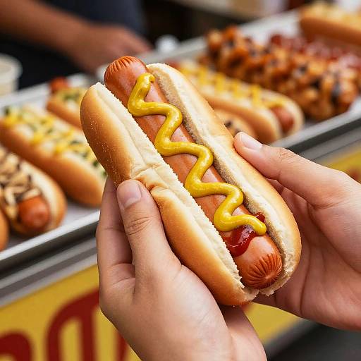 Close-Up Hot Dog Street Feast