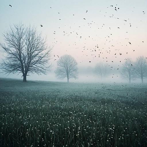 The Anxious Breeze Over Foggy Meadow