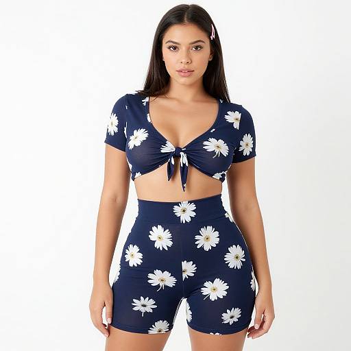 Casual Summer Navy Daisy Outfit