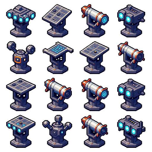 Futuristic 2D Missile Defense Sprite