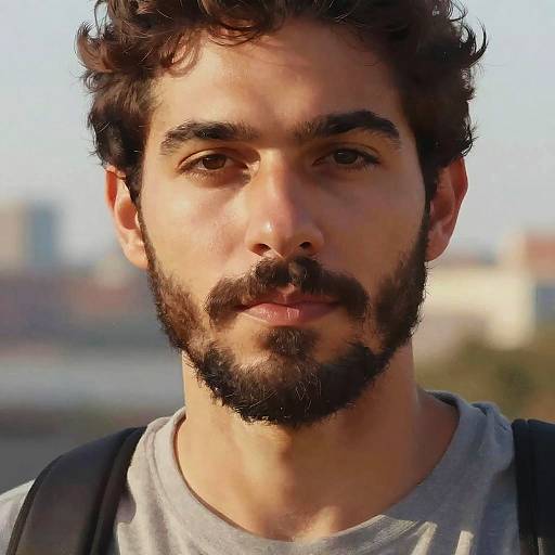 Confident Male Model Close-Up Portrait