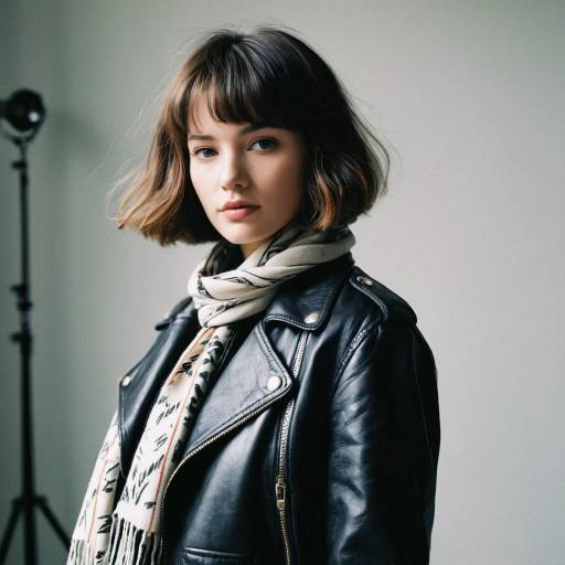 Fashion Model with French Bob Hairstyle