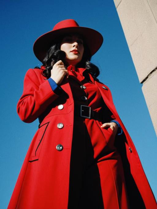 Woman in Red Carmen Sandiego Costume