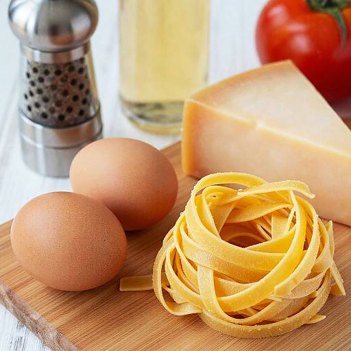 Rustic Kitchen Close-Up with Pasta