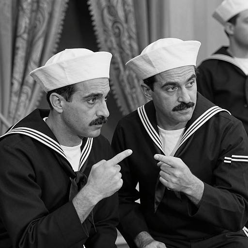 Vintage Sailors in Classic Black-and-White