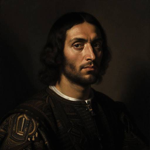 Renaissance Style Intense Male Portrait