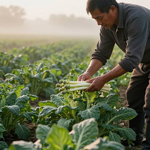 Asparagus Harvest at Dawn