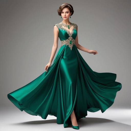 Ethereal Maiden in Elegant Satin Gown Ethereal Maiden in Elegant Satin Gown