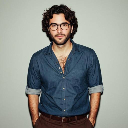 Casual Young Man in Glasses