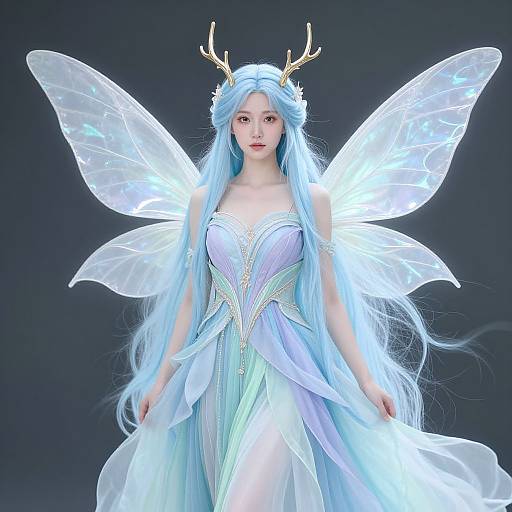 Ethereal Fairy with Iridescent Wings