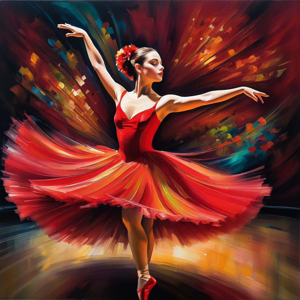 Graceful Ballet Dancer in Vibrant Tutu