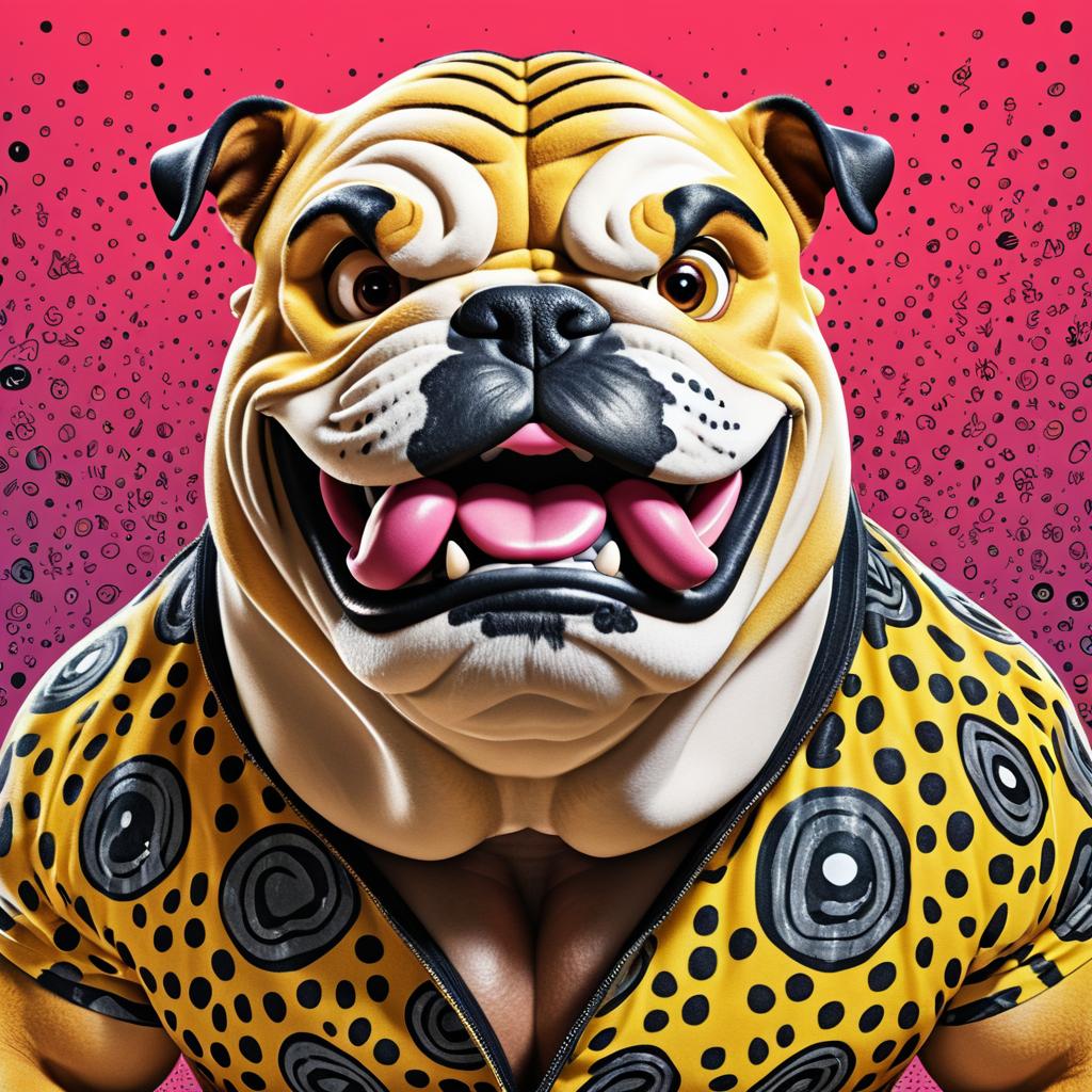 Whimsical Hybrid: Dwayne Johnson Bulldog