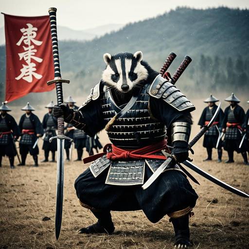 Honor-Driven Samurai Badger Warrior