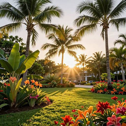 Sunrise in Miami Tropical Garden
