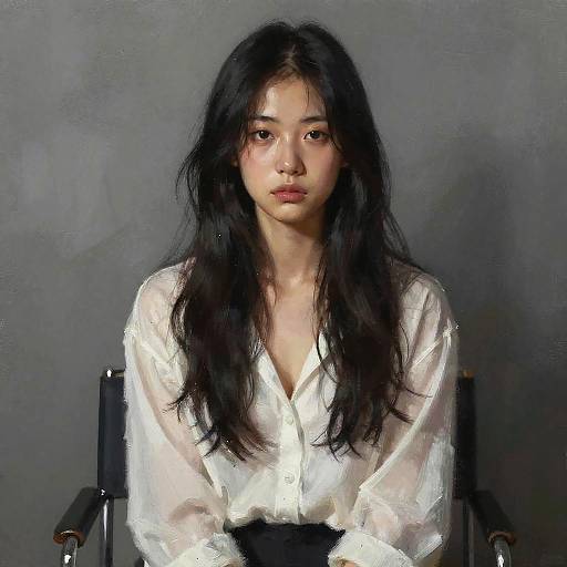 Melancholic Portrait of Young Woman