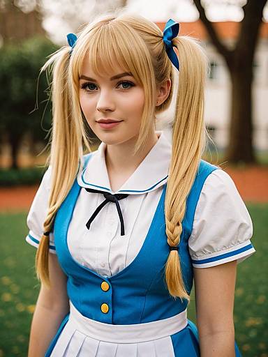 Lifestyle costume photo of Alice cartelet. Cosplay clothes