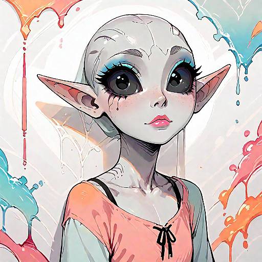 Grey Alien Behind Glass Wall