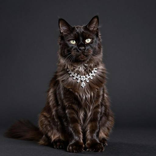 Elegant Afghan Cat in Luxury Portrait