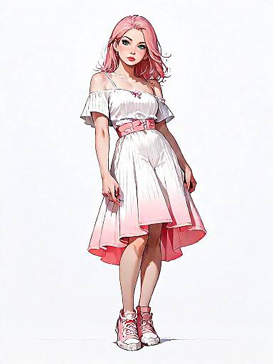 Stylish Woman in Pink Bodycon Dress