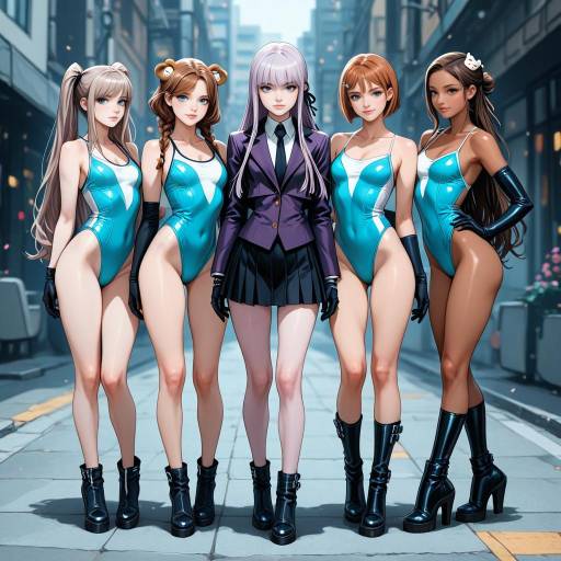 Cheerful Group of Diverse Girls