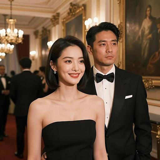 Elegant Couple at Formal Event