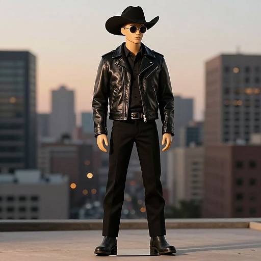 Urban Cowboy Mannequin in Retro Style