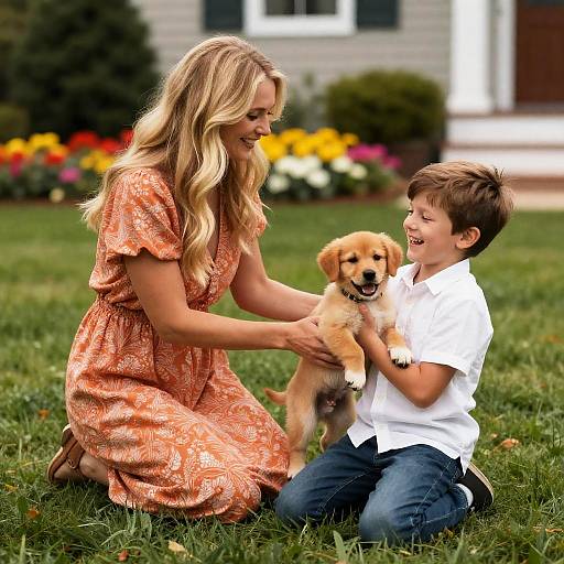 Joyful Moments with Puppy and Friends