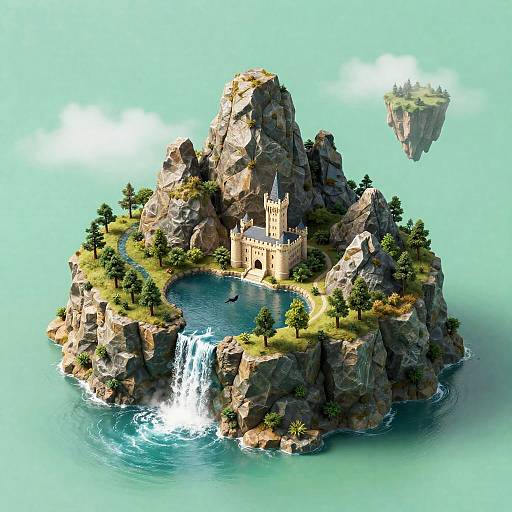 Isometric Miniature Fantasy Landscape