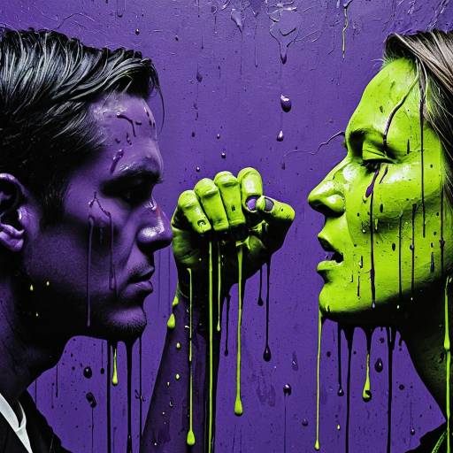 Surreal Conscience Conflict in Bold Colors