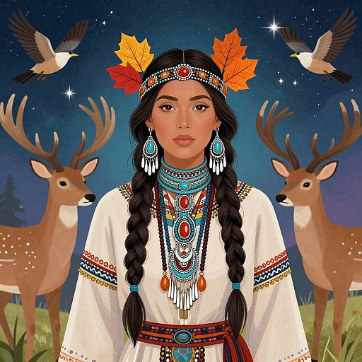 Cherokee-Inspired Spiritual Illustration