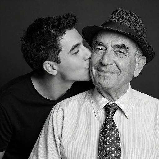 Heartwarming Black-and-White Friendship Portrait