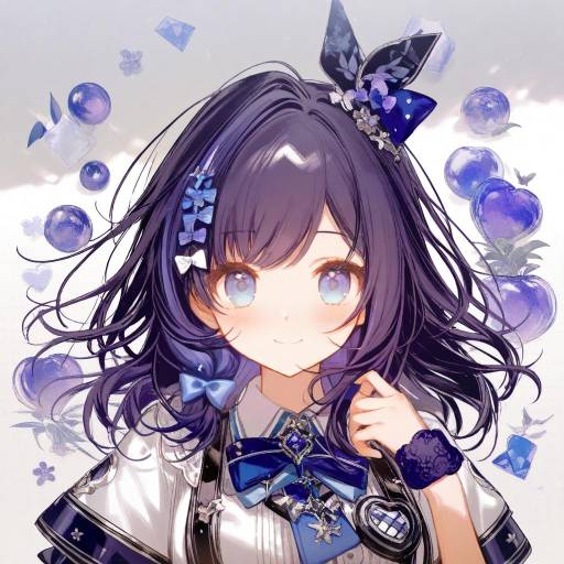 Illustration of Aiba uiha, nijisanji in the style of Chocoan