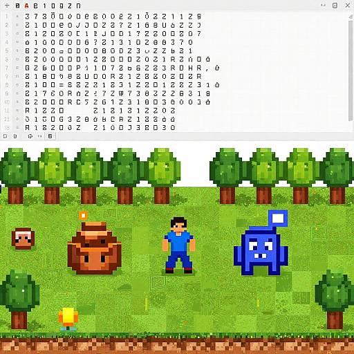 Spreadsheet Pixel Art Fortnite Landscape