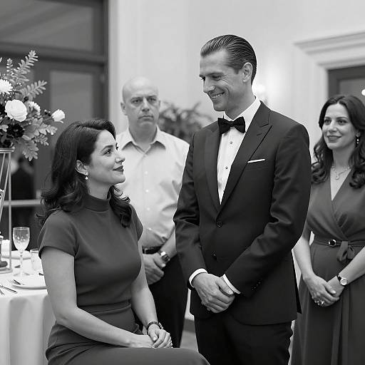 Classic Indoor Event with Four People