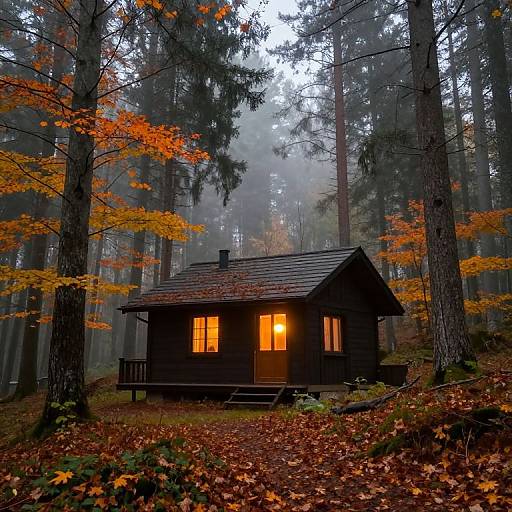 Cozy Autumn Forest Cabins