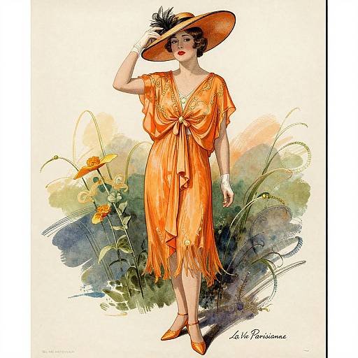 Elegant 1920s French Vintage Woman
