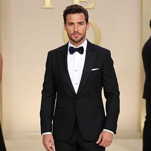 Dapper Man in Embroidered Tuxedo