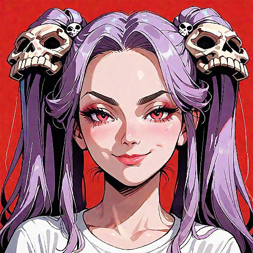 Smug Anime Girl Close-Up Portrait