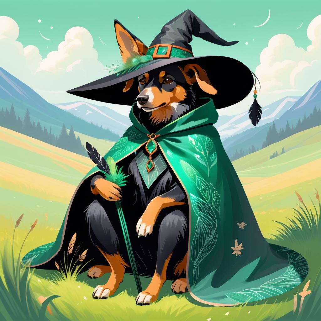 Charming Dogfolk in a Magical Meadow