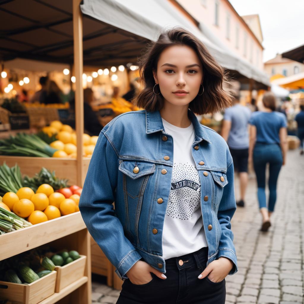 Casual Denim Style at Artisan Market